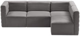 Quincy Grey Velvet Modular Sectional
