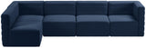 Quincy Navy Velvet Modular Sectional