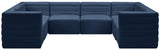 Quincy Navy Velvet Modular Sectional