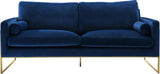 Mila Navy Velvet Sofa