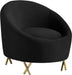 Serpentine Black Velvet Chair image