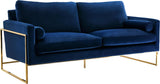 Mila Navy Velvet Sofa