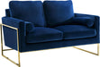 Mila Navy Velvet Loveseat image