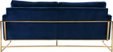 Mila Navy Velvet Sofa
