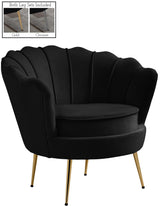 Gardenia Black Velvet Chair