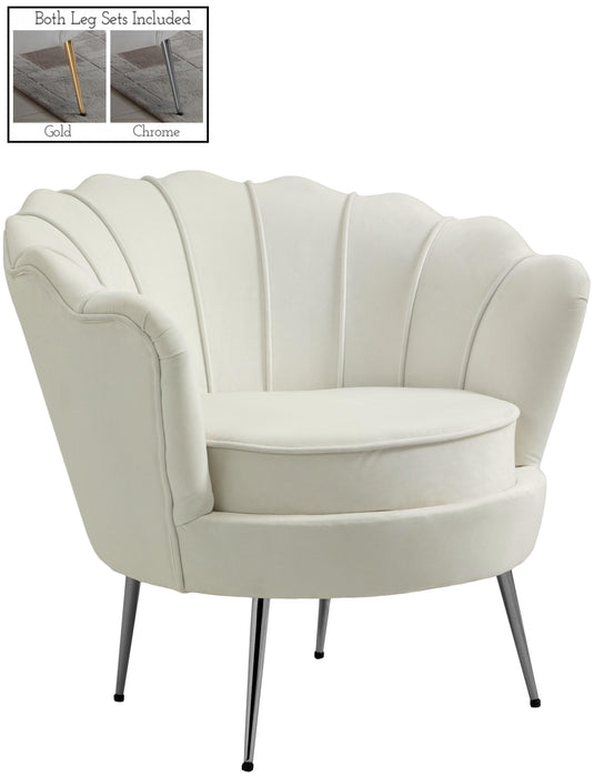 Gardenia Cream Velvet Chair