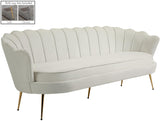Gardenia Cream Velvet Sofa