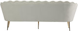 Gardenia Cream Velvet Sofa