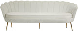 Gardenia Cream Velvet Sofa
