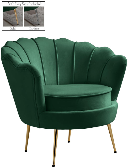 Gardenia Green Velvet Chair image