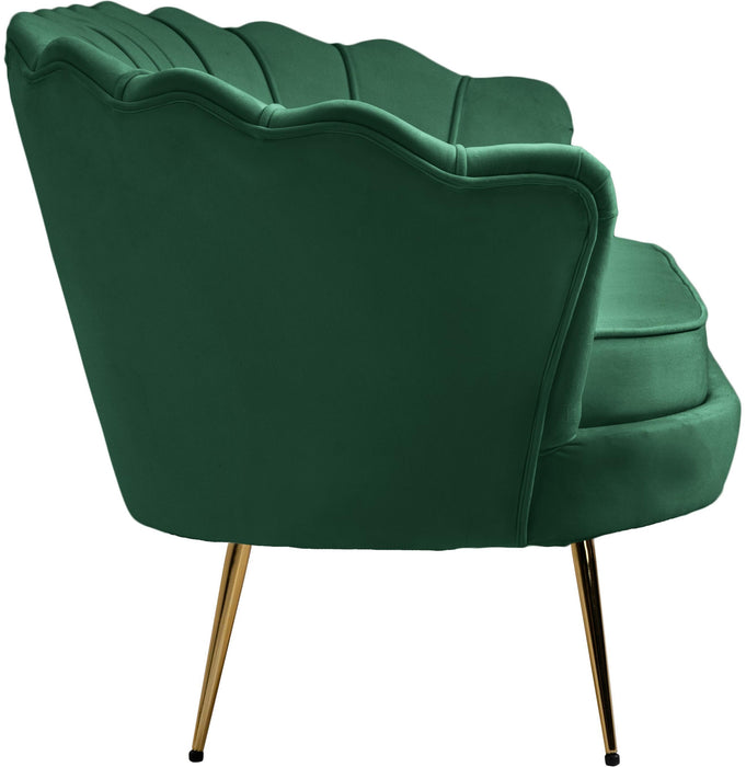 Gardenia Green Velvet Loveseat