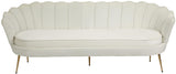 Gardenia Cream Velvet Sofa