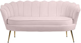 Gardenia Pink Velvet Loveseat