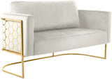 Casa Cream Velvet Loveseat