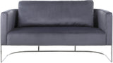 Casa Grey Velvet Loveseat