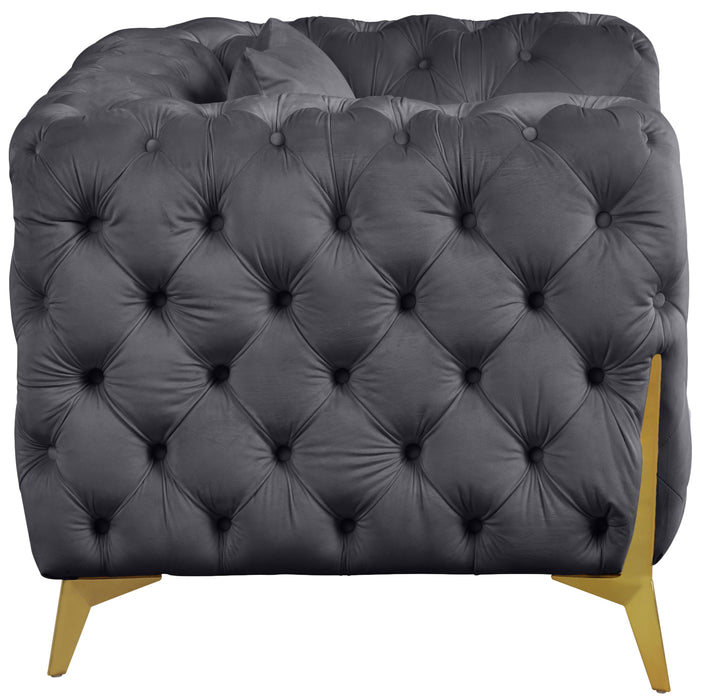 Kingdom Grey Velvet Chair