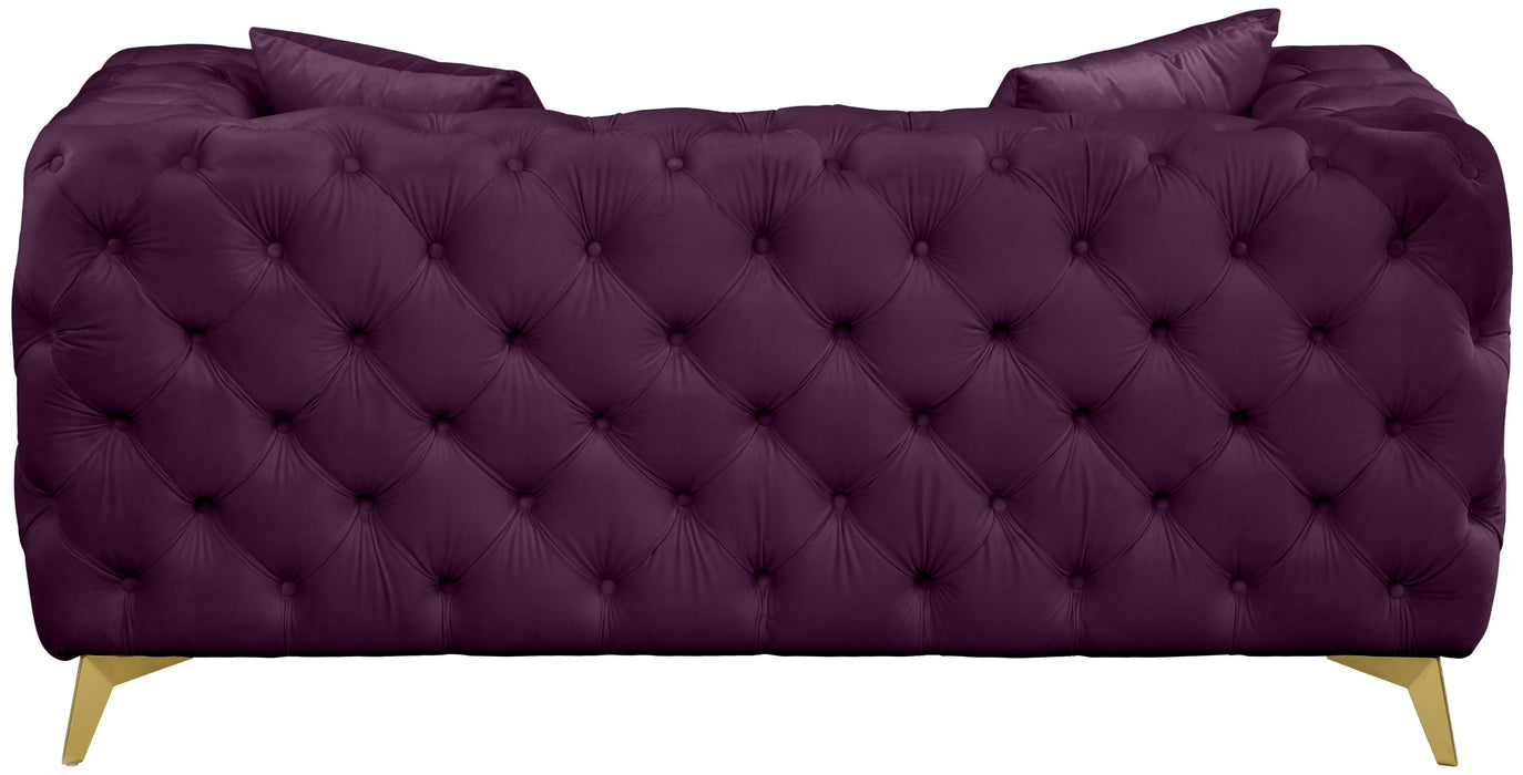 Kingdom Purple Velvet Loveseat