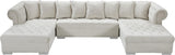 Presley Cream Velvet 3pc. Sectional