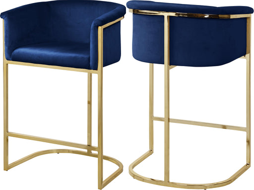 Donatella Navy Velvet Stool image