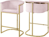 Donatella Pink Velvet Stool