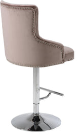 Claude Pink Velvet Adjustable Stool