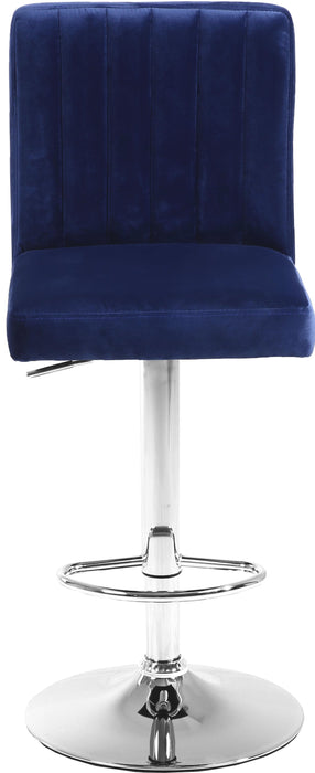 Joel Navy Velvet Adjustable Stool