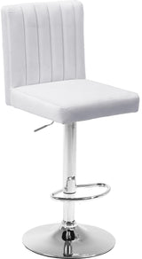 Joel White Velvet Adjustable Stool