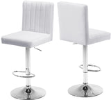 Joel White Velvet Adjustable Stool