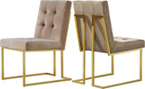 Pierre Beige Velvet Dining Chair