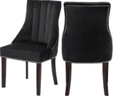 Oxford Black Velvet Dining Chair