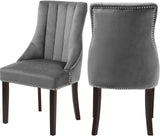 Oxford Grey Velvet Dining Chair