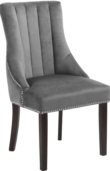 Oxford Grey Velvet Dining Chair