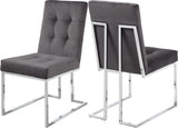 Alexis Grey Velvet Dining Chair