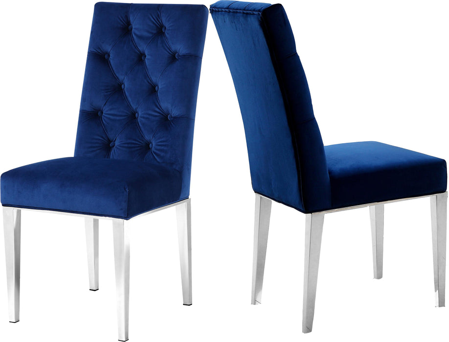 Juno Navy Velvet Dining Chair image