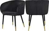 Louise Black Velvet Dining Chair