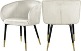 Louise Cream Velvet Dining Chair