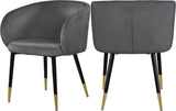 Louise Grey Velvet Dining Chair