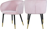Louise Pink Velvet Dining Chair