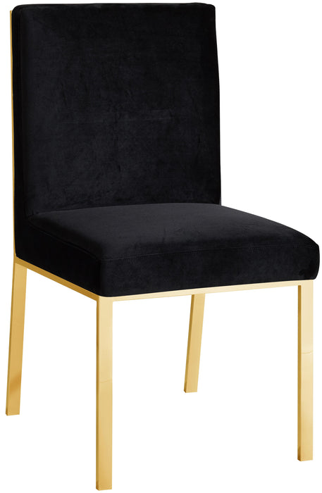 Opal Black Velvet Dining Chair