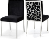 Opal Black Velvet Dining Chair