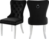 Carmen Black Velvet Dining Chair