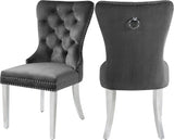 Carmen Grey Velvet Dining Chair