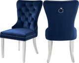 Carmen Navy Velvet Dining Chair