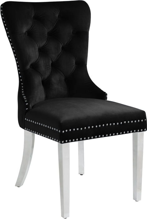 Carmen Black Velvet Dining Chair