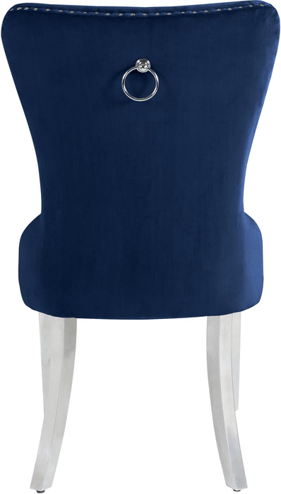 Carmen Navy Velvet Dining Chair