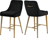 Owen Black Velvet Stool