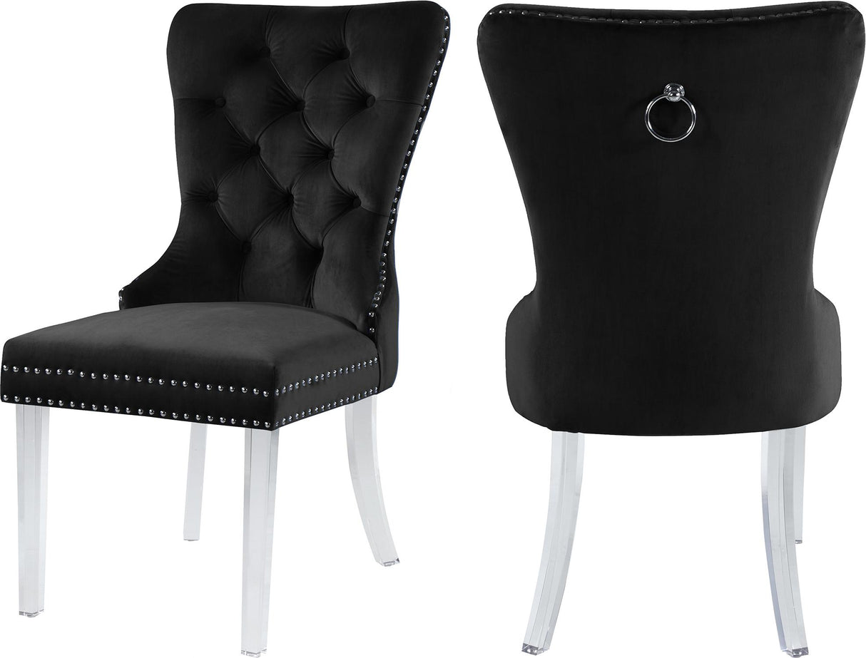 Miley Black Velvet Dining Chair