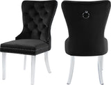 Miley Black Velvet Dining Chair
