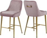 Owen Pink Velvet Stool