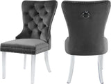 Miley Grey Velvet Dining Chair